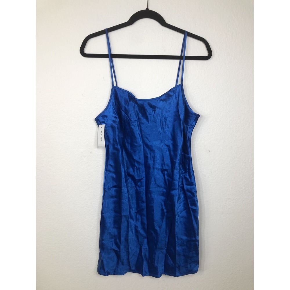 NWT BABATON Women's Medium Slip Dress Royal Blue $98